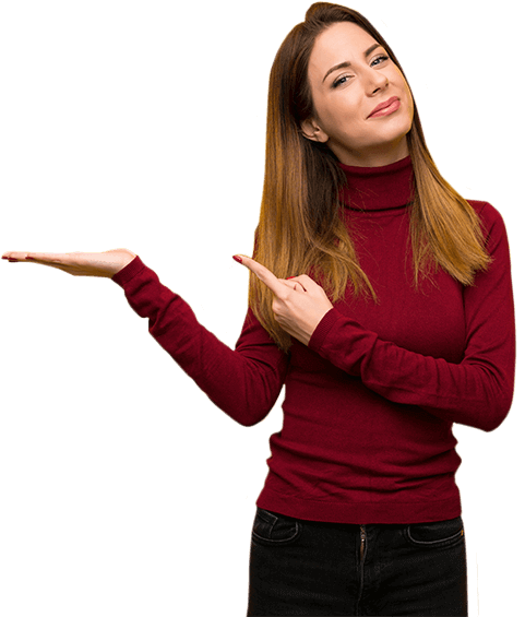 Femme dans site web pour bureau de syndic